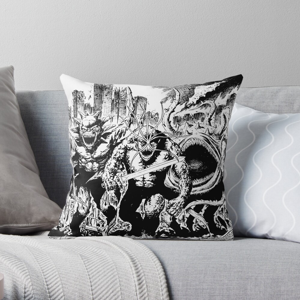 Boss Fight The Brooding Muse Throw Pillow
