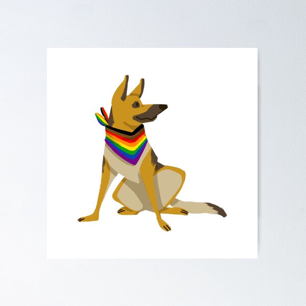 Item preview, Gay Pride Dog designed and sold by GreyFawnArt.