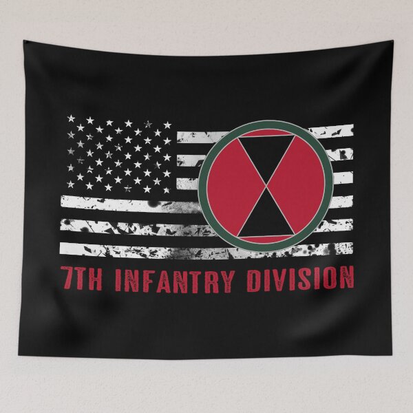 Item preview, 7th Infantry Division (Distressed Flag) designed and sold by Jared Davies.