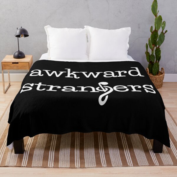 Awkward Strangers Logo Throw Blanket