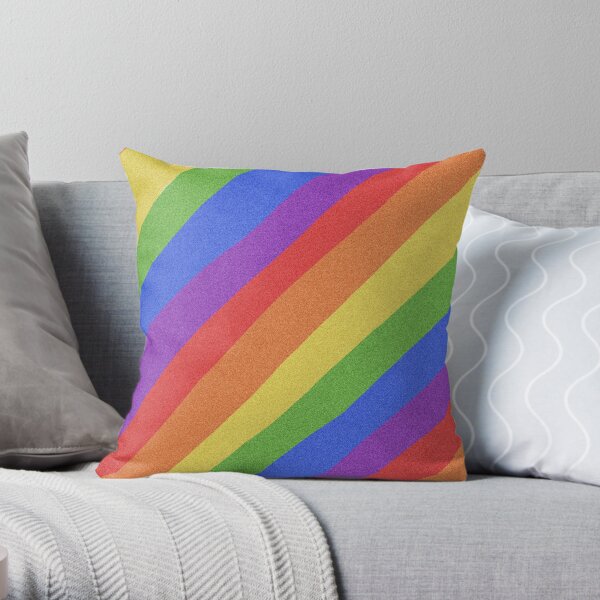 Pride Month - Rainbow and Bright - International World Pride Gift - LGBT - LGBTQ - LGBTQIA Throw Pillow