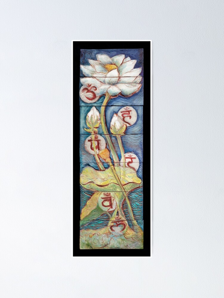 Thumbnail 1 of 3, Poster, Lotus Chakras designed and sold by MonaShiber.