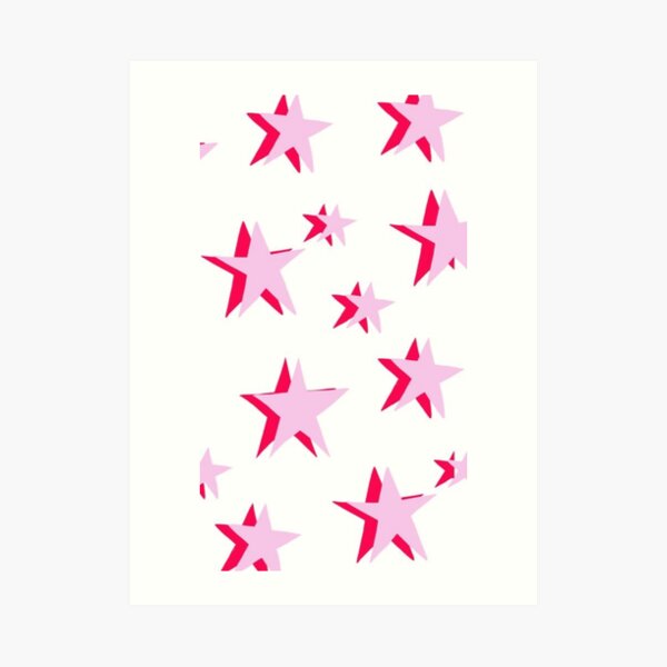 pink stars Art Print