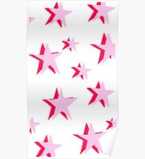 pink stars Poster