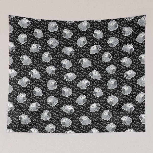 Item preview, African Grey Parrots Pattern (Black) designed and sold by MaratusFunk.