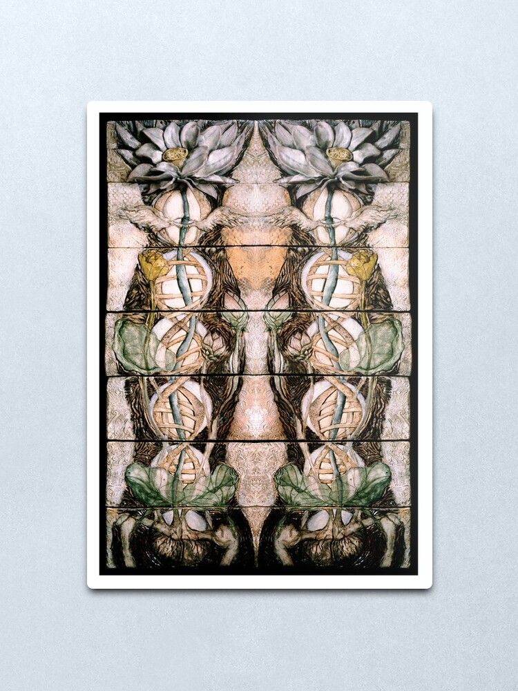 Alternate view of Double Helix Lotusing Metal Print