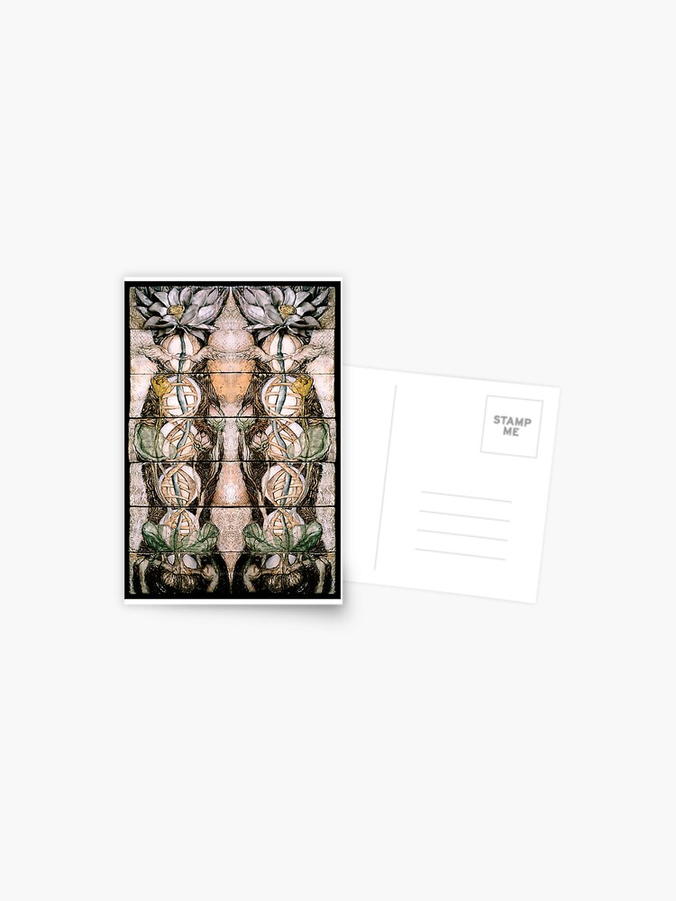 Thumbnail 1 of 2, Postcard, Double Helix Lotusing designed and sold by MonaShiber.