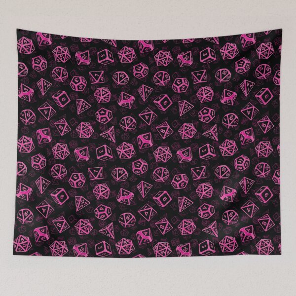 Item preview, D20 Dice Set Pattern (Pink) designed and sold by MaratusFunk.