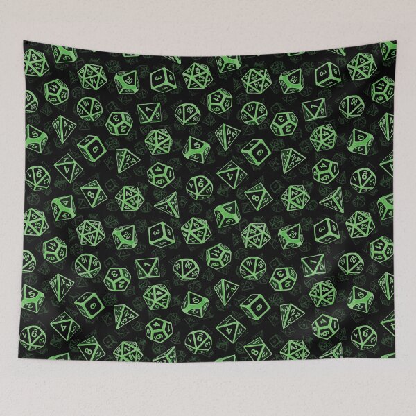 Item preview, D20 Dice Set Pattern (Green) designed and sold by MaratusFunk.