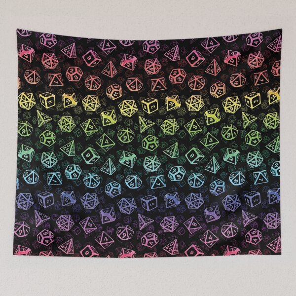 Item preview, D20 Dice Set Pattern (Rainbow) designed and sold by MaratusFunk.
