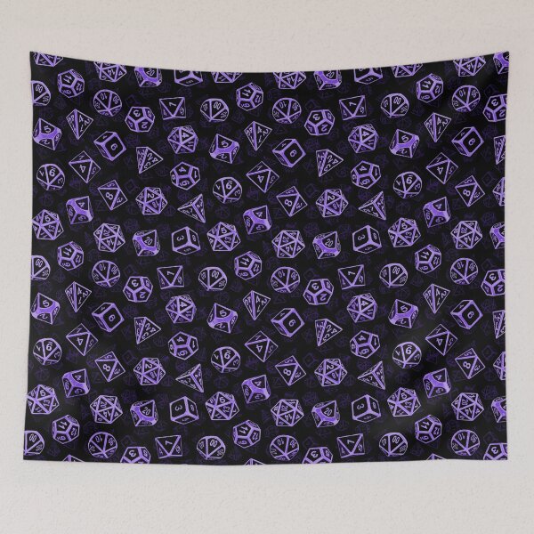 Item preview, D20 Dice Set Pattern (Purple) designed and sold by MaratusFunk.
