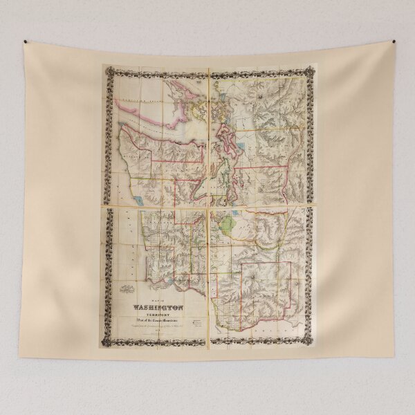 Item preview, Washington Territory Map (1870) designed and sold by allhistory.