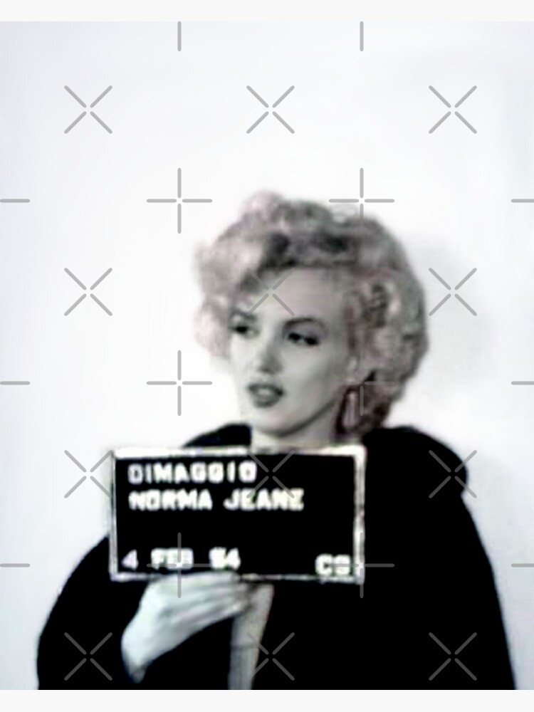 Discover Marilyn Monroe's mugshot Canvas