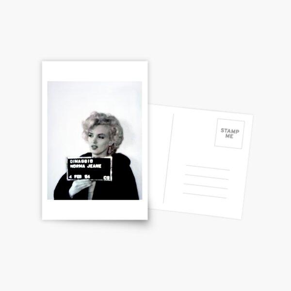 Marilyn Monroe's mugshot Postcard