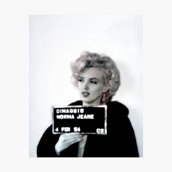 Marilyn Monroe's mugshot Photographic Print