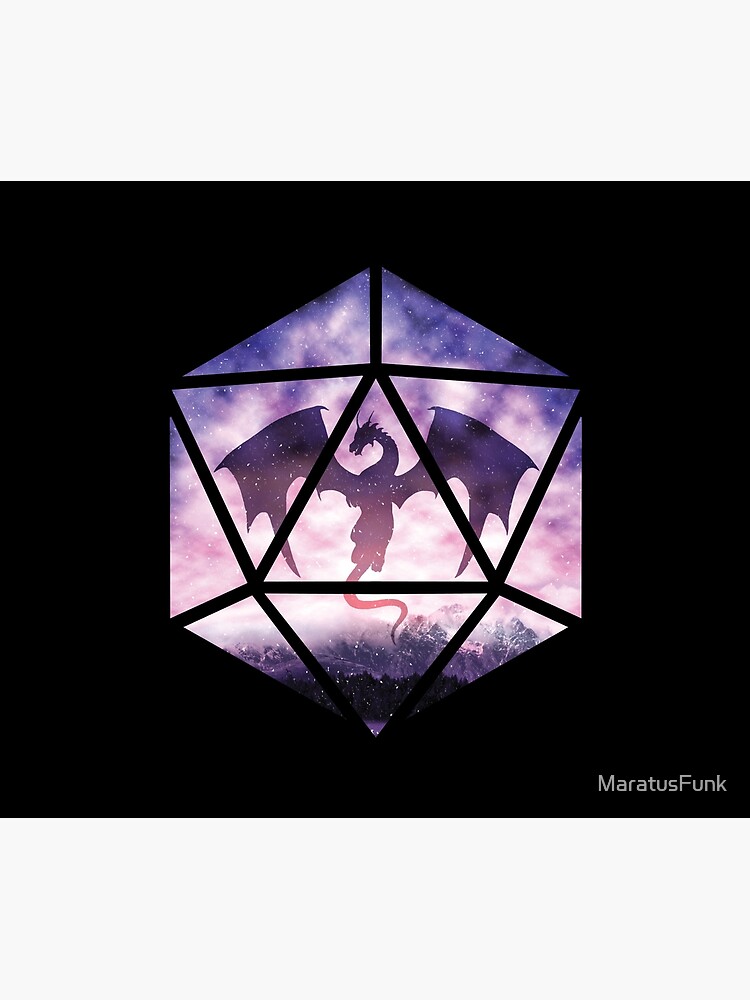 Purple Sky Dragon D20 by MaratusFunk