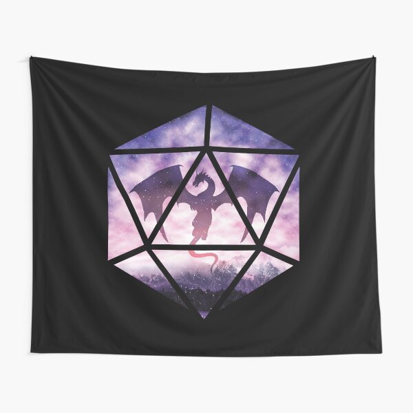 Purple Sky Dragon D20 Tapestry