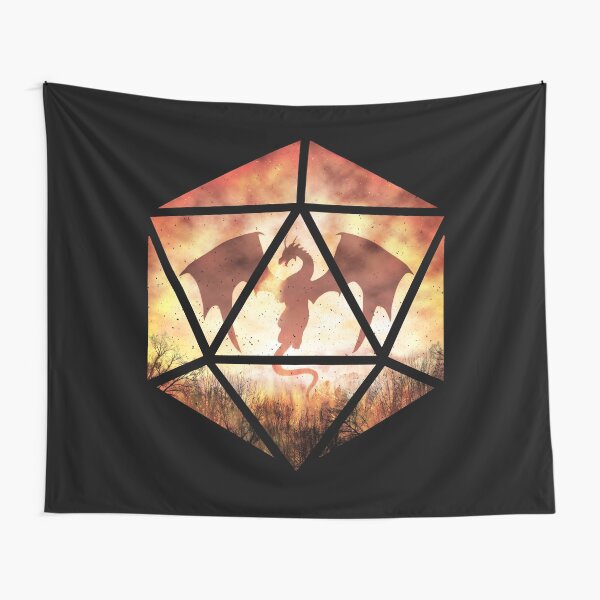 Fire Dragon D20 Tapestry