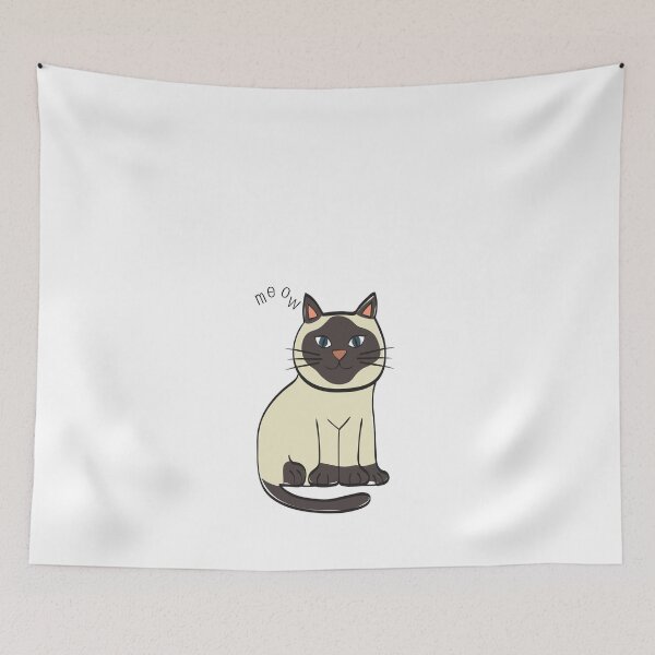 Item preview, Cute Fat Siamese Cat Kitten Graphic Art Design designed and sold by angelmalfoy.