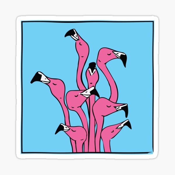 Item preview, Flamingos on Parade designed and sold by Treich Design.