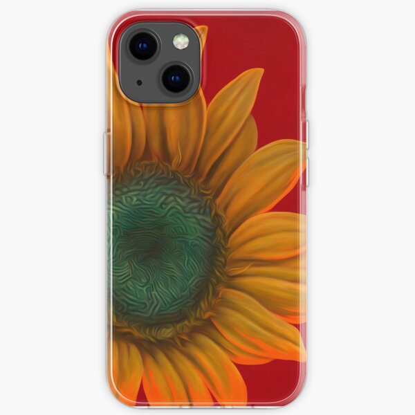 red sunflower iPhone Soft Case