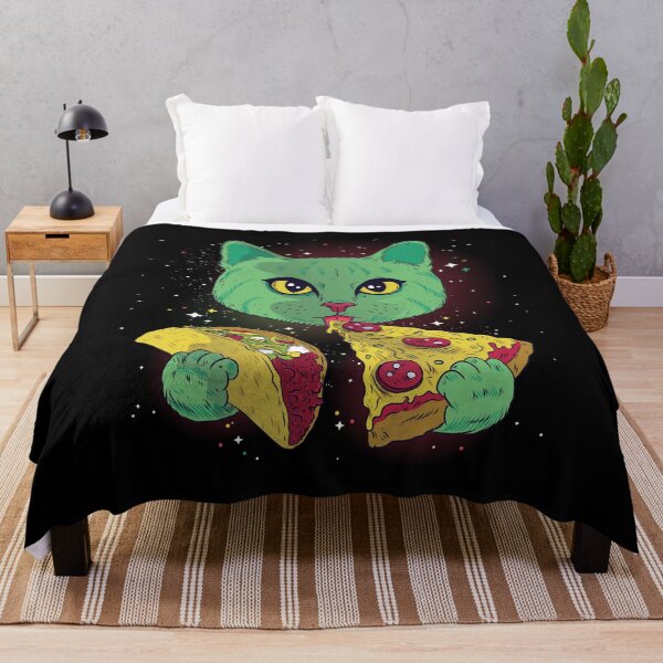 Item preview, Cosmic Cat Eating Pizza designed and sold by Cozmick.
