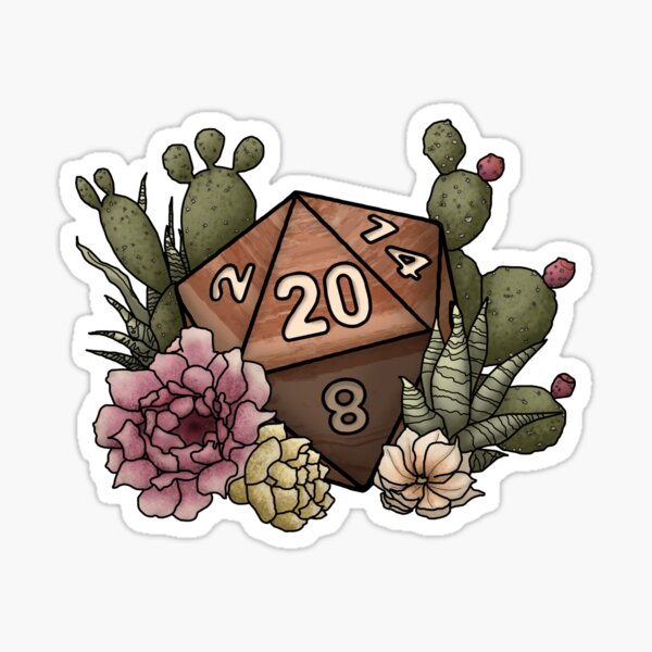 Desert D20 - Tabletop Gaming Dice Sticker