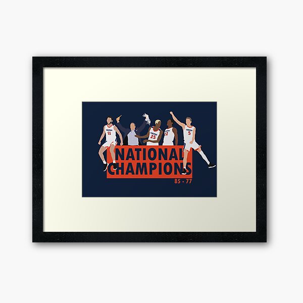 UVA National Championship - Team Celebration Framed Art Print