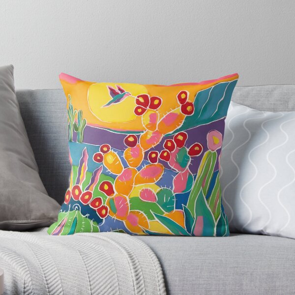 Easter in the Desert Throw Pillow