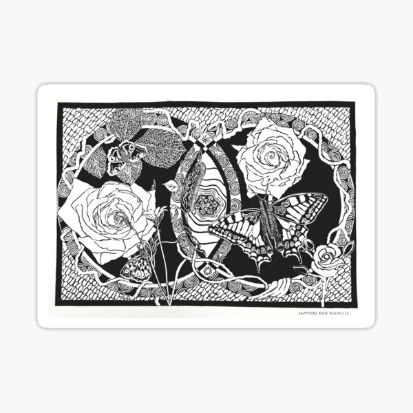 LOVE (black on white) Sticker