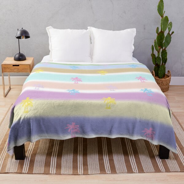 Item preview, Palm trees an pastel stripes designed and sold by popping daisy.