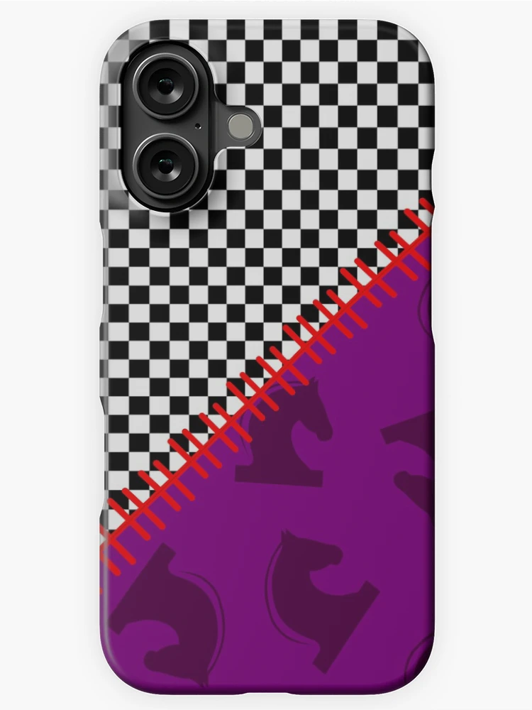 Thumbnail 1 of 4, iPhone Case, Checked Horses designed and sold by hellcom.