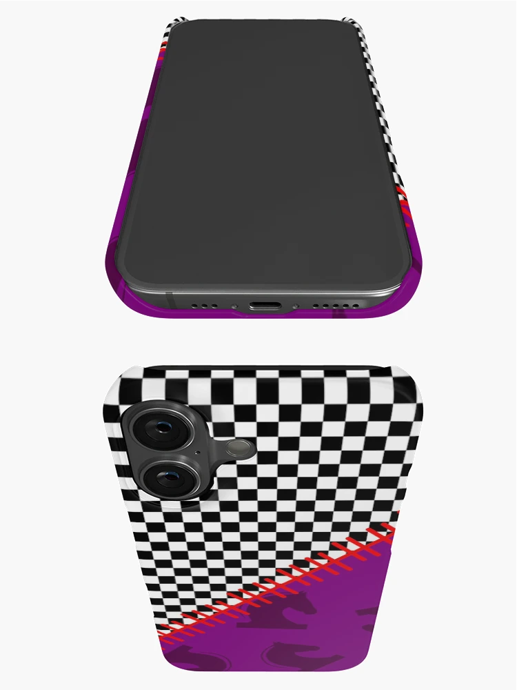 Thumbnail 3 of 4, iPhone Case, Checked Horses designed and sold by hellcom.