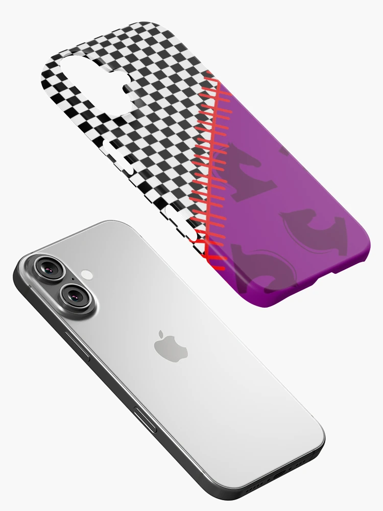 Thumbnail 2 of 4, iPhone Case, Checked Horses designed and sold by hellcom.