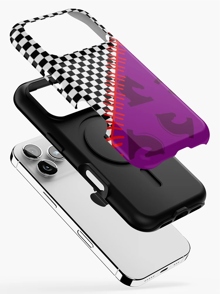 Thumbnail 2 of 4, iPhone Case, Checked Horses designed and sold by hellcom.