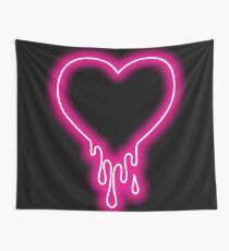 Tropfendes Neonherz Wandbehang