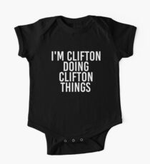 I'M CLIFTON DOING CLIFTON THINGS Art Funny Gift Idea Baby Body Kurzarm