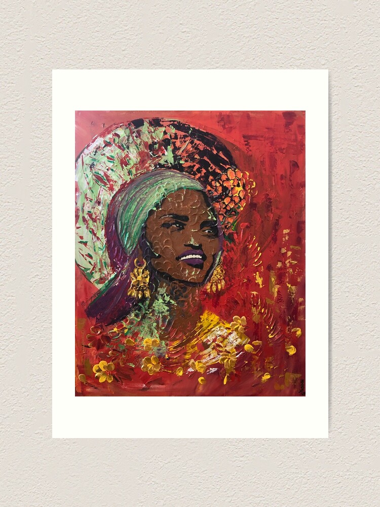 Alternate view of African Queen Art Print