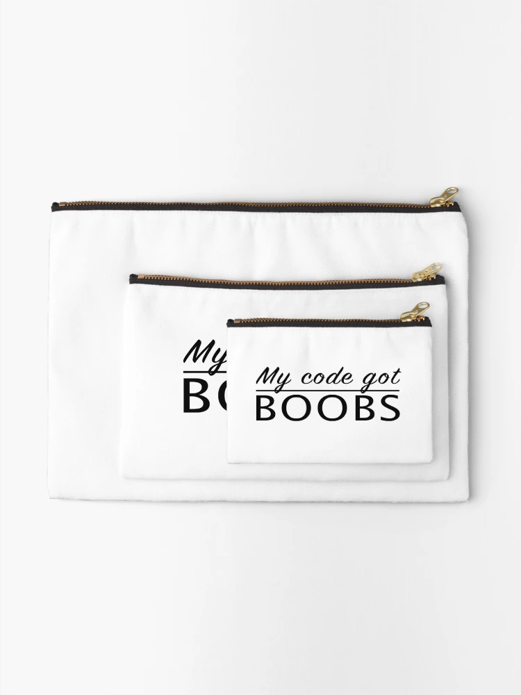 Thumbnail 2 of 4, Zipper Pouch, My code got boobs designed and sold by KeepOnCoding.