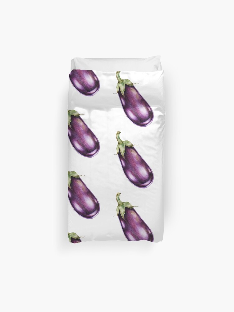 Eggplant Aubergine Vegetable Duvet Cover By Southprints Redbubble