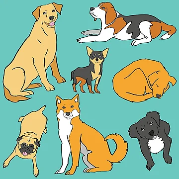 Artwork thumbnail, Dogs Pattern by NostalGira