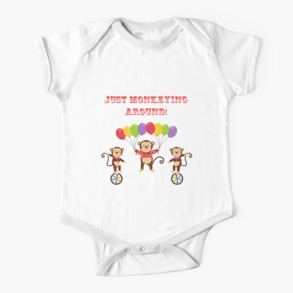 Just monkeying around! Short Sleeve Baby One-Piece