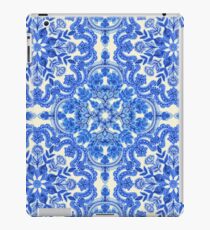 Cobalt Blue & China White Folk Art Pattern iPad Case/Skin