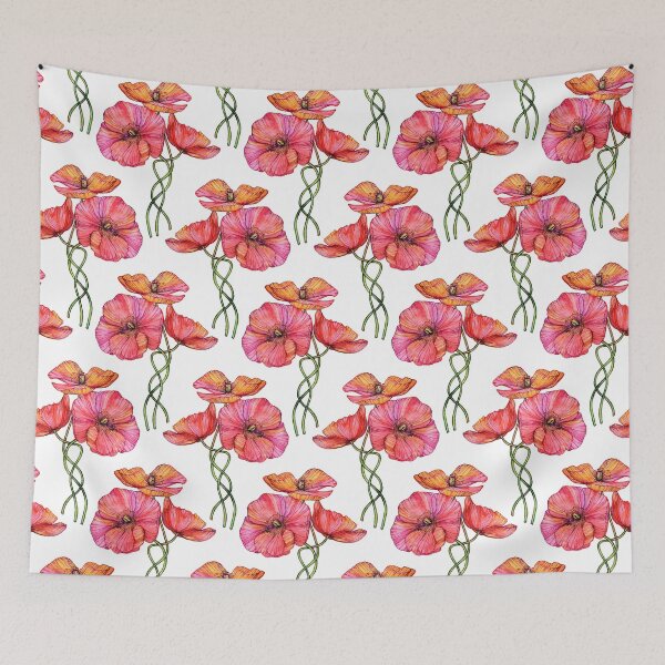 Item preview, Peach & Pink Poppy Tangle designed and sold by micklyn.