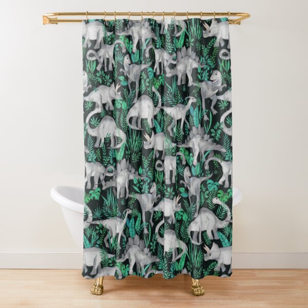 Disover Dinosaur Jungle Shower Curtain