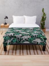 Dinosaur Jungle Throw Blanket