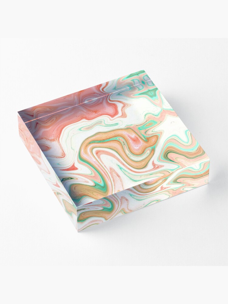 Alternate view of Musk Melon #abstract #digitalart Acrylic Block