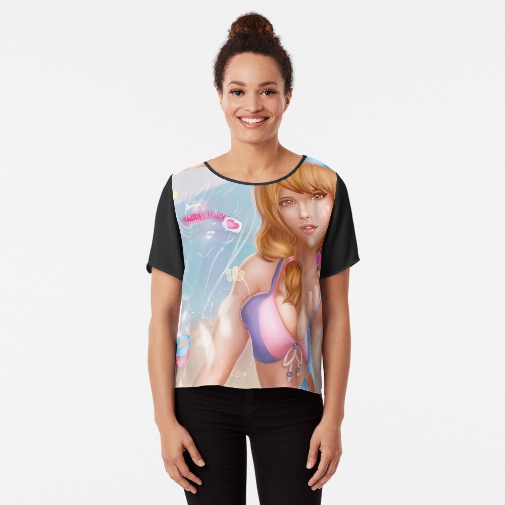 New Retro Summer Day Chiffon Top