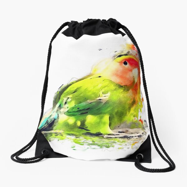 Lovebird Drawstring Bag