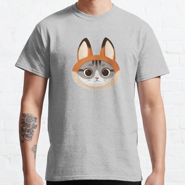 Cat with a fox hat Classic T-Shirt